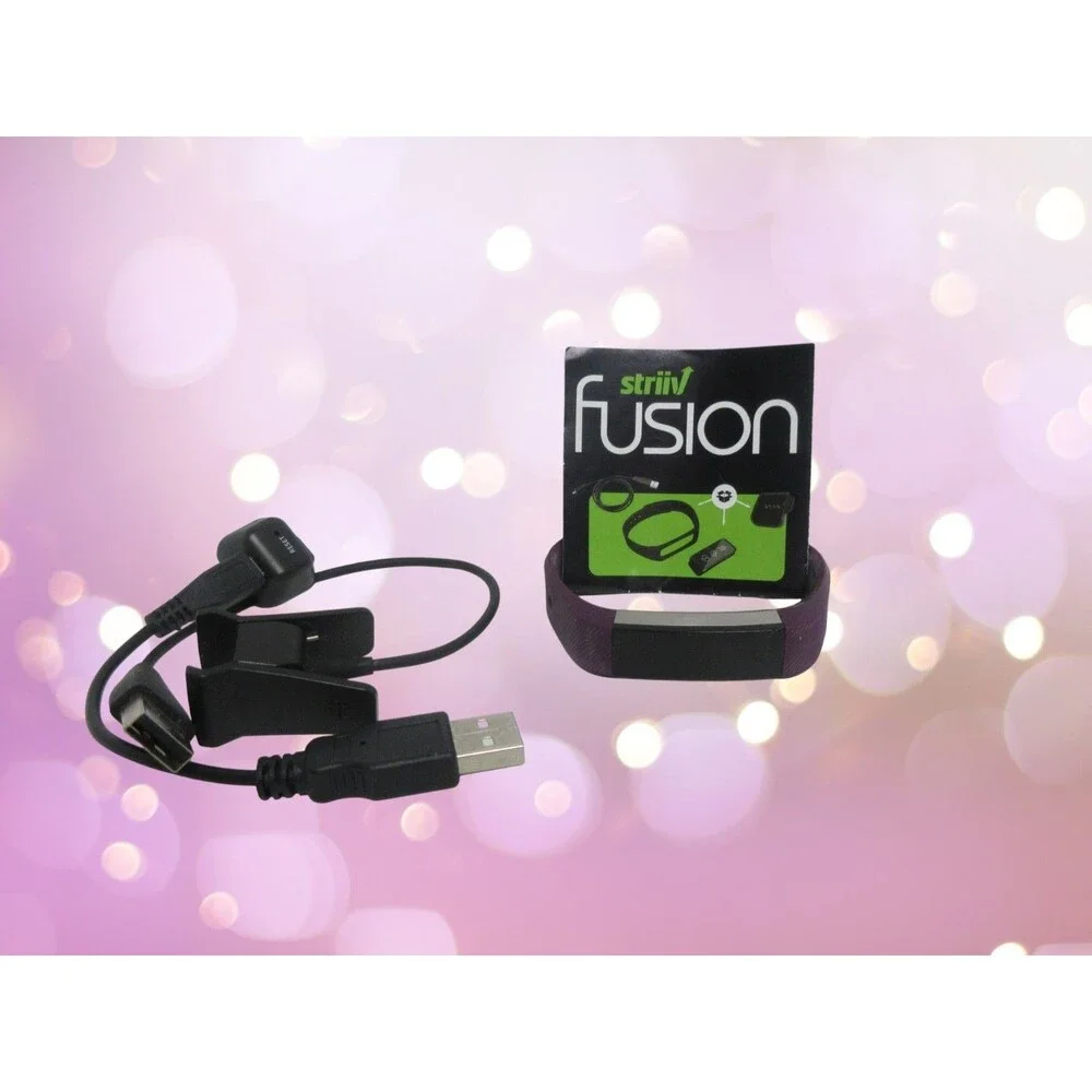 Striiv Fusion Fitness Activity Tracker & Smartwatch with Charging Cradle& Purpl